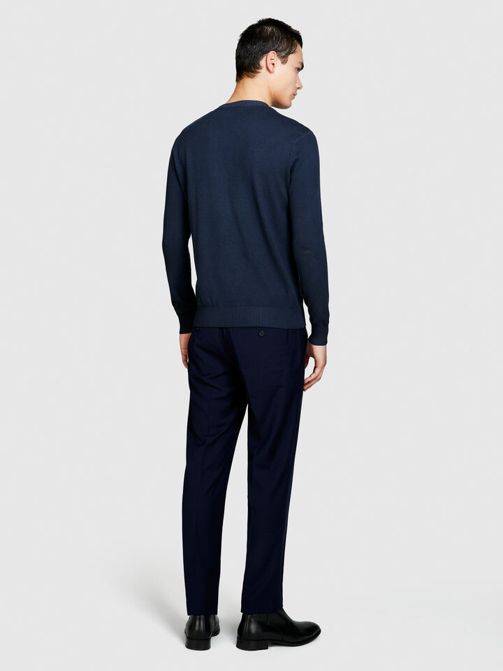Ombre sweater - men's crew neck sweaters - Dark Blue | Sisley image number 3